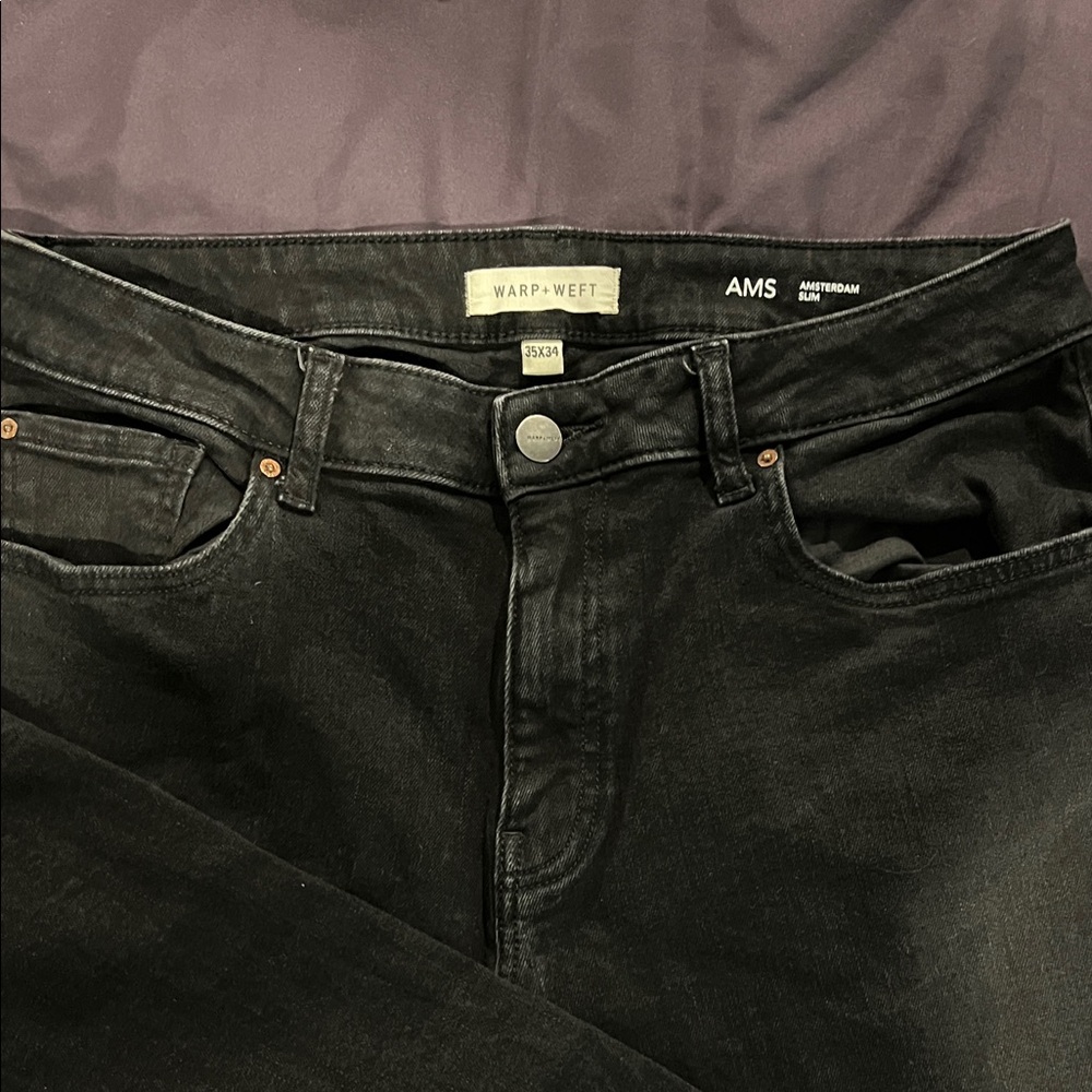 Warp + Weft Men's Dark Denim Jeans